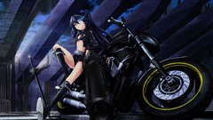 Anime black rock shooter motorbikes
