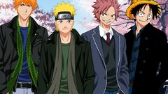 Anime bleach fairy tail uzumaki naruto monkey d luffy naruto 