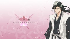 Anime bleach flower petals Captains Kuchiki byakuya hair 