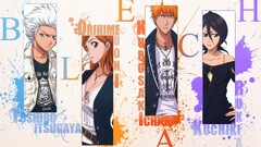 Anime bleach kuchiki rukia kurosaki ichigo inoue orihime collage