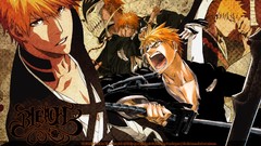 Anime bleach kurosaki ichigo orange hair anime boys zanpakuto
