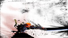 Anime bleach writing grunge sword