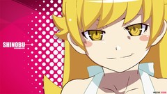 Anime blondes anime girls bakemonogatari yellow eyes 