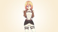 Anime blondes anime girls blue eyes shingeki no kyojin christa 