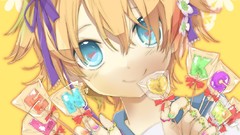 Anime blondes anime girls blue eyes short hair kagamine rin