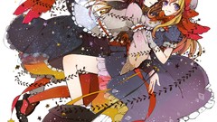 Anime blondes anime girls blue eyes touhou purple eyes