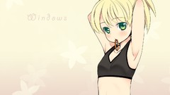 Anime blondes anime girls green eyes