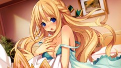 Anime blondes anime girls lingerie blue eyes hyperdimension 