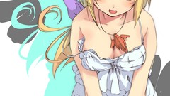 Anime blondes anime girls short hair infinite stratos cleavage 
