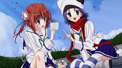 Anime blondes big eyes anime girls brunettes boobs