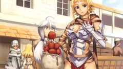 Anime blondes big eyes anime girls brunettes boobs