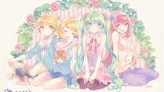 Anime blondes blue hair anime girls blue eyes hatsune miku 