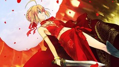 Anime blondes fate stay night fate series Fate/EXTRA Saber Extra