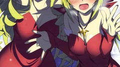 Anime blondes infinite stratos illustrations Christmas outfits 