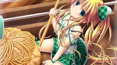 Anime blondes long hair anime girls blue eyes