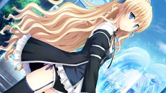 Anime blondes long hair anime girls blue eyes game cg ecchi