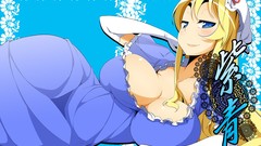 Anime blondes long hair anime girls blue eyes touhou yakumo 