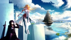 Anime blondes long hair anime girls kirigaya kazuto sword art 