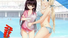 Anime blondes long hair gray eyes anime girls blue eyes 