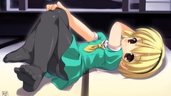 Anime blondes pantyhose higurashi no naku koro ni houjou satoko 