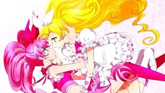 Anime blondes pink hair anime girls precure miniskirts Suite 