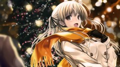 Anime blondes scarfs anime girls original characters