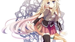Anime blondes skirts vocaloid ia Simple Background soft shading 