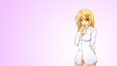 Anime blouse blondes long hair anime girls infinite stratos 