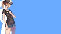 Anime blue background misaka mikoto toaru majutsu no index 