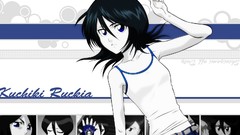 Anime blue eyes bleach kuchiki rukia selective coloring