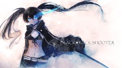 Anime blue eyes brunettes black rock shooter