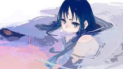 Anime blue hair anime girls