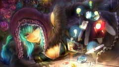 Anime blue hair anime girls