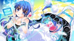 Anime blue hair anime girls blue eyes