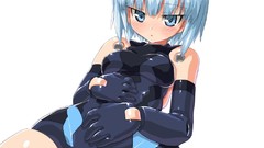 Anime blue hair anime girls blue eyes