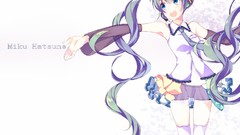 Anime blue hair anime girls blue eyes hatsune miku vocaloid