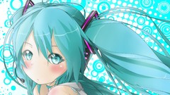 Anime blue hair anime girls blue eyes hatsune miku vocaloid 