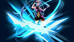 Anime blue hair anime girls blue eyes hatsune miku vocaloid neko