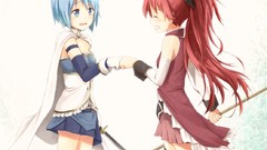 Anime blue hair anime girls blue eyes mahou shoujo madoka 