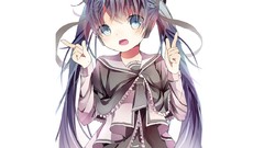 Anime blue hair anime girls blue eyes purple hair