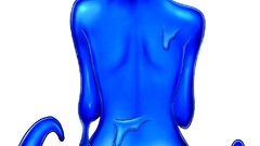 Anime blue hair anime girls blue eyes short hair Simple 