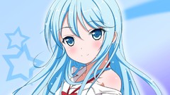Anime blue hair anime girls blue eyes touwa erio denpa onna to 