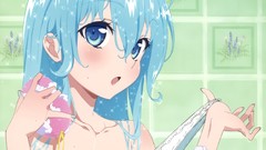 Anime blue hair anime girls blue eyes touwa erio denpa onna to 