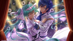 Anime blue hair anime girls hatsune miku vocaloid seifuku