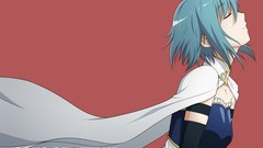 Anime blue hair anime girls mahou shoujo madoka magica miki 