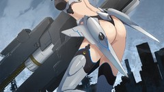 Anime blue hair boots