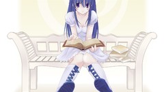 Anime blue hair boots purple eyes pangya Arin