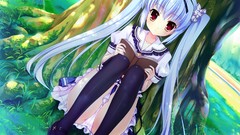 Anime blue hair long hair anime girls lolicon