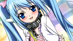 Anime blue hair sora no otoshimono Nymph (Sora No Otoshimono)
