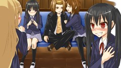 Anime blush anime girls akiyama mio seifuku nakano azusa 